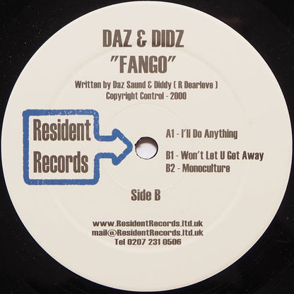 Daz & Didz - Fango | Very Good Plus (VG+) Excellent (EX) - HOUSE / USED *VERY GOOD+*