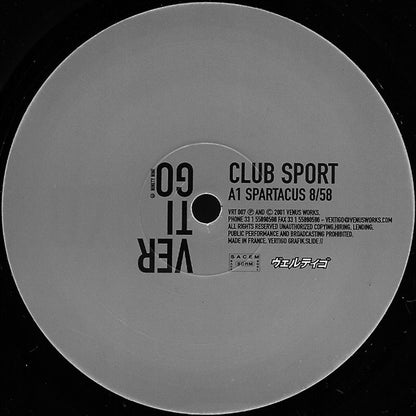 Patrick Alavi - Club Sport | Very Good Plus (VG+) Very Good Plus (VG+) - HOUSE / USED *VERY GOOD+*