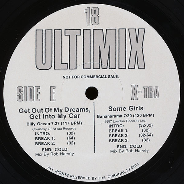 Various Ultimix 18 *RECORD 3 ONLY* 12" Very Good Plus (VG+) Excellent (EX)