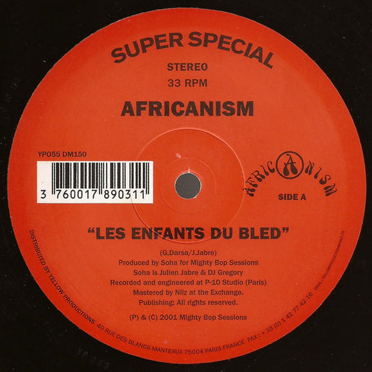 Africanism - Les Enfants Du Bled | Excellent (EX) Near Mint (NM) - HOUSE / USED *VERY GOOD+*
