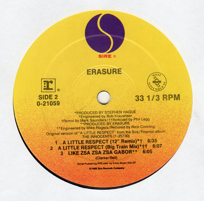 A Little Respect (12" VINYL) | Very Good Plus (VG+) Very Good (VG) - HOUSE / USED *VERY GOOD+*