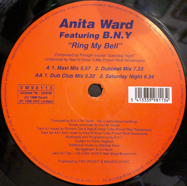 Anita Ward Ring My Bell Very Good Plus (VG+) Generic