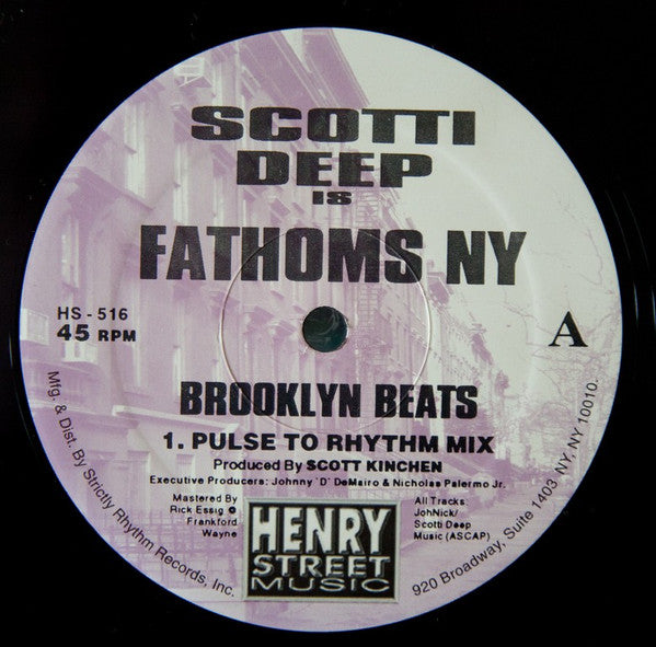 Scotti Deep - Brooklyn Beats | Very Good Plus (VG+) Generic - HOUSE / USED *VERY GOOD++*