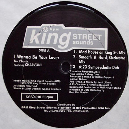 Nu Phonic - I Wanna Be Your Lover (Remixes) (VINYL) | Very Good Plus (VG+) Very Good Plus (VG+) - HOUSE / USED *VERY GOOD+*