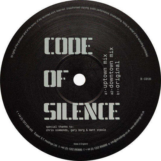 Chris Simmonds - Code Of Silence | Very Good Plus (VG+) Generic - HOUSE / USED *VERY GOOD+*
