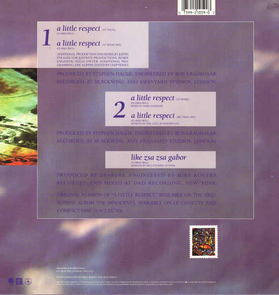 A Little Respect (12" VINYL) | Very Good Plus (VG+) Very Good (VG) - HOUSE / USED *VERY GOOD+*