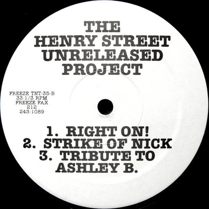 The Henry Street Unreleased Project | Very Good Plus (VG+) Very Good Plus (VG+)
