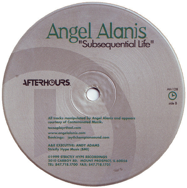 Angel Alanis - Subsequential Life | Very Good Plus (VG+) Generic - HOUSE / USED *VERY GOOD+*
