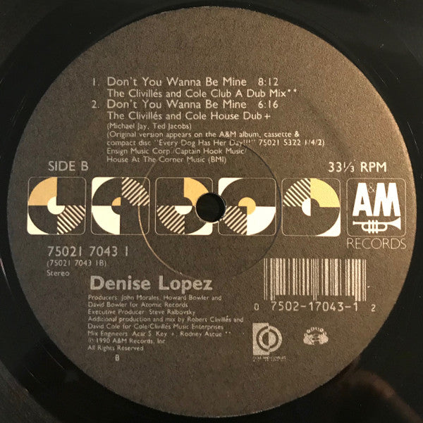 Denise Lopez - Don't You Wanna Be Mine | - HOUSE / USED *VERY GOOD*