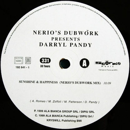 Nerio's Dubwork - Sunshine & Happiness | Very Good (VG) Good Plus (G+) - HOUSE / USED *VERY GOOD*