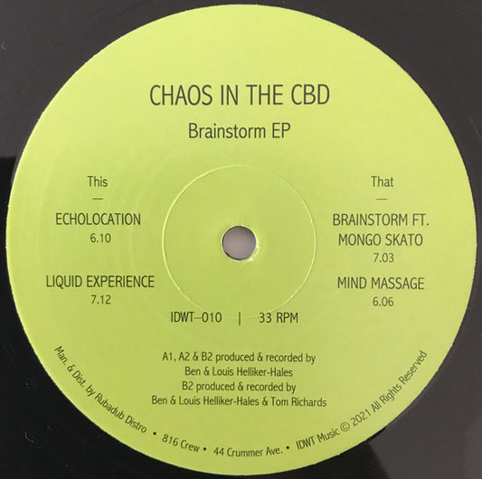 Chaos In The CBD Brainstorm EP 12" Mint (M) Generic
