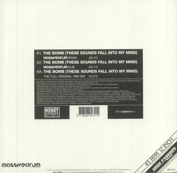 The Bomb! (These Sounds Fall Into My Mind) (Massivedrum Remix) | Mint (M) Mint (M) - HOUSE
