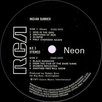 Indian Summer | Very Good Plus (VG+) Very Good (VG) - ROCK / USED *VERY GOOD+*
