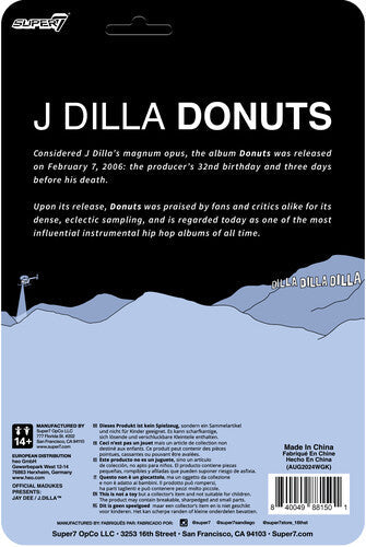 Super7 - J Dilla - ReAction Figures Wv1 - J Dilla (Donuts - Smile Album Cover) (Collectible, Action Figure) |