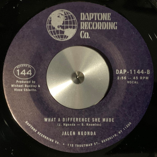 Jalen N'Gonda Just Like You Used To / What A Difference She Made Daptone Records 7", Single Mint (M) Generic