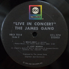 James Gang Live In Concert ABC Records LP, Album, RP Good Plus (G+) Very Good Plus (VG+)