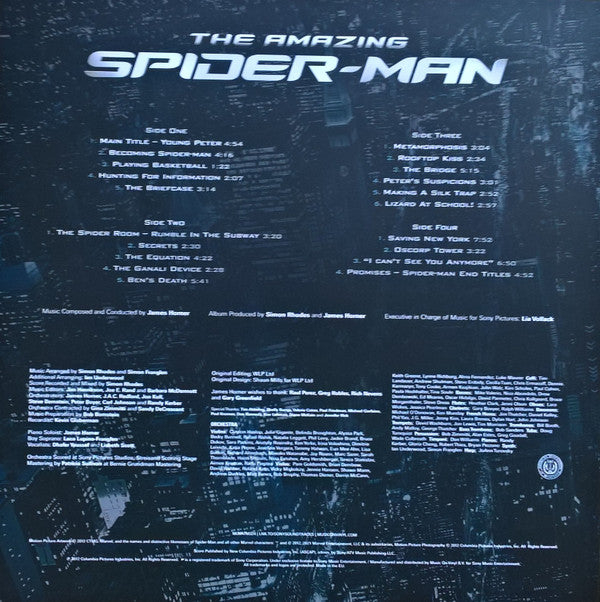 James Horner The Amazing Spider-Man (Music From The Motion Picture) Music On Vinyl, Sony Classical 2xLP, Ltd, Num, Gre Mint (M) Mint (M)