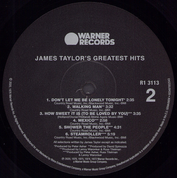 James Taylor's Greatest Hits | Mint (M) Mint (M) - FOLK *SEALED*