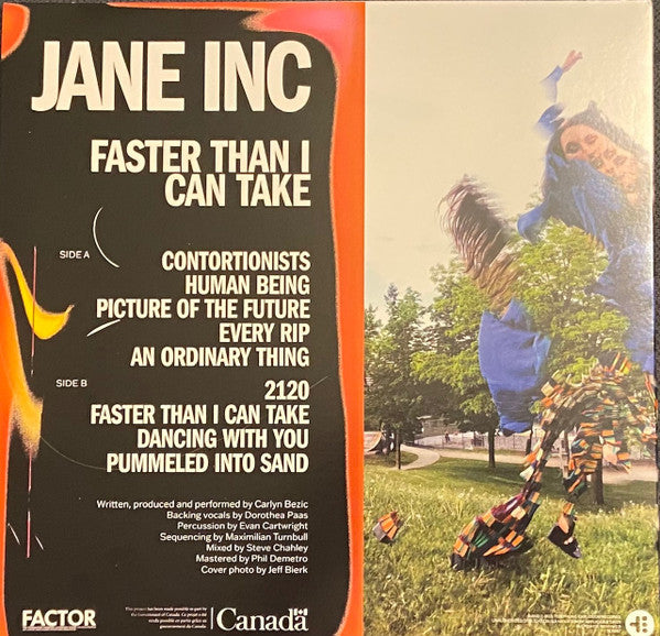 Jane Inc. Faster Than I Can Take Telephone Explosion Records LP, Album Mint (M) Mint (M)