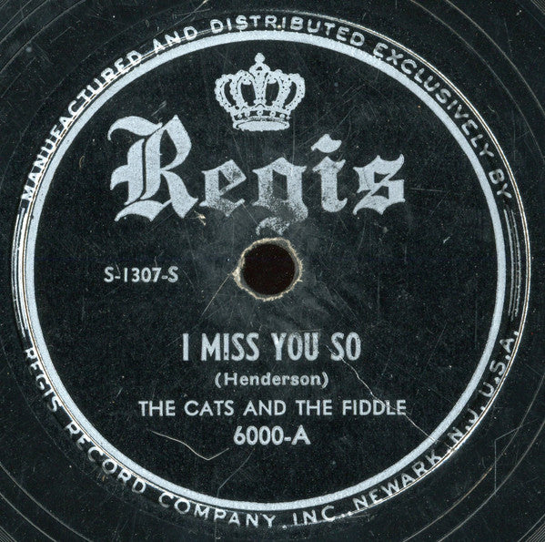 I Miss You So / My Sugar's Sweet To Me (10" 78RPM RECORD) | Very Good Plus (VG+) Generic - JAZZ/BLUES / USED *VERY GOOD+*