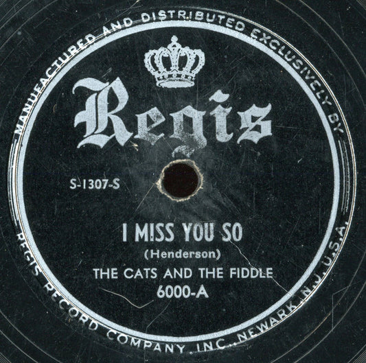 I Miss You So / My Sugar's Sweet To Me (10" 78RPM RECORD) | Very Good Plus (VG+) Generic - JAZZ/BLUES / USED *VERY GOOD+*