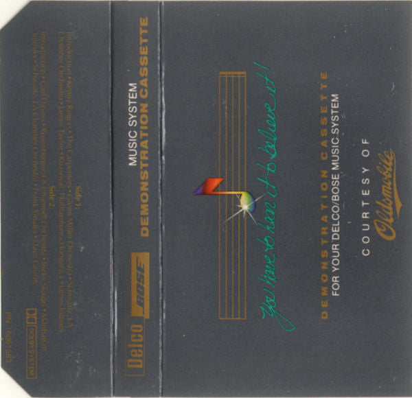 Various - Delco / Bose Music System Demonstration Cassette | Near Mint (NM) Near Mint (NM) - JAZZ/CLASSICAL / USED *NEAR MINT*