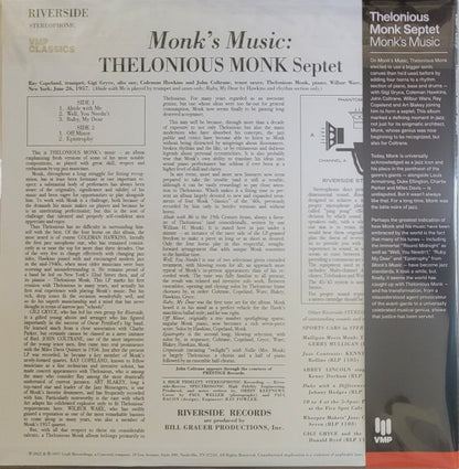 Thelonious Monk Septet - Monk's Music | Mint (M) Mint (M) - JAZZ *COLOR/VMP*