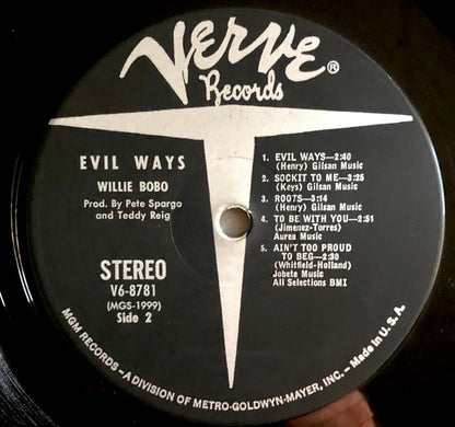 Willie Bobo - Evil Ways (VINYL LP) | Excellent+ (EX+) Excellent+ (EX+) - JAZZ/LATIN / USED *EXCELLENT+*