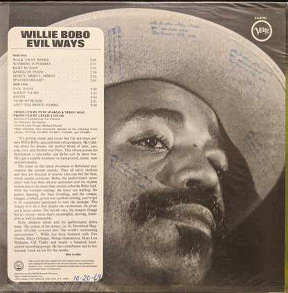 Willie Bobo - Evil Ways (VINYL LP) | Excellent+ (EX+) Excellent+ (EX+) - JAZZ/LATIN / USED *EXCELLENT+*
