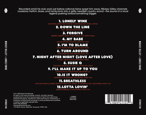 Mickey Gilley - (PRESALE 6/5/26) Lonely Wine (MANUFACTURED ON DEMAND CD) | Mint (M) Mint (M) - JAZZ *NEW/COLOR*