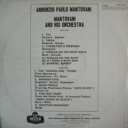 Mantovani And His Orchestra - Annunzio Paolo Mantovani (VINYL LP) | USED Mint (M) Near Mint (NM or M-) - JAZZ / NEW *SEALED*