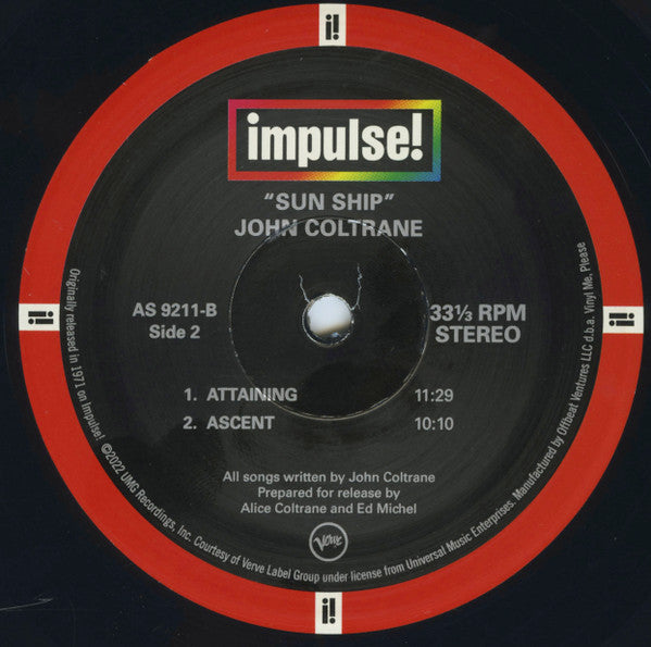 John Coltrane - Sun Ship | Mint (M) Mint (M) - JAZZ *NEW/VMP*