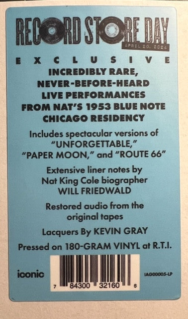 Nat King Cole - Live At The Blue Note Chicago | Mint (M) Mint (M) - JAZZ *NEW*