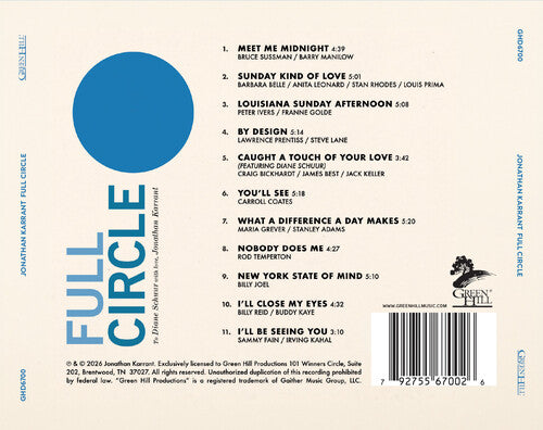 Jonathan Karrant - (PRESALE 9/11/26) Full Circle (MOD CD GREEN HILL 2026) | NEW - JAZZ *NEW*