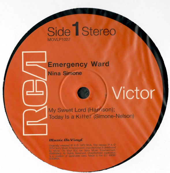 Nina Simone - In Concert - Emergency Ward! (VINYL LP Music On Vinyl MOVLP1027) | - JAZZ *NEW*