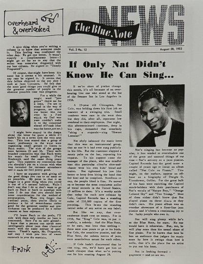 Nat King Cole - Live At The Blue Note Chicago | Mint (M) Mint (M) - JAZZ *NEW*