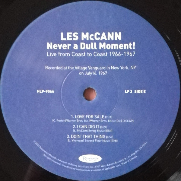 Never A Dull Moment! (Live From Coast To Coast 1966-1967) (3xVINYL RSD) | - JAZZ *NEW*