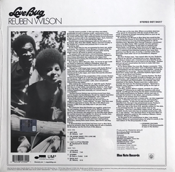 Love Bug (Blue Note Classic Vinyl Series) (VINYL) | Mint (M) Mint (M) - JAZZ *NEW*