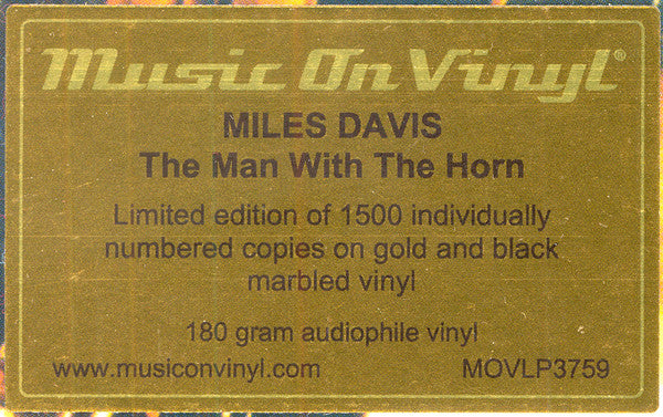 Miles Davis - The Man With The Horn (GOLD & BLACK MARBLE VINYL) | Mint (M) Mint (M) - JAZZ *SEALED/COLOR*