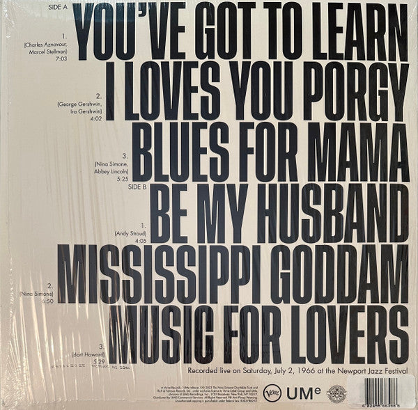 Nina Simone - You've Got To Learn | Mint (M) Mint (M) - JAZZ *SEALED/COLOR*