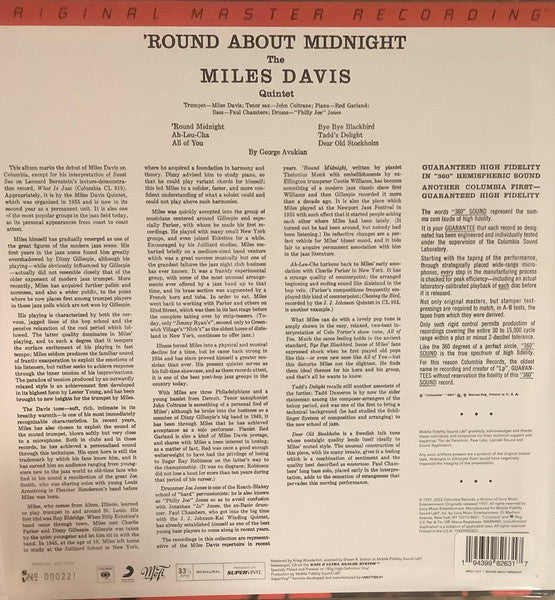 Miles Davis - 'Round About Midnight | Mint (M) Mint (M) - JAZZ *SEALED/MFSL*