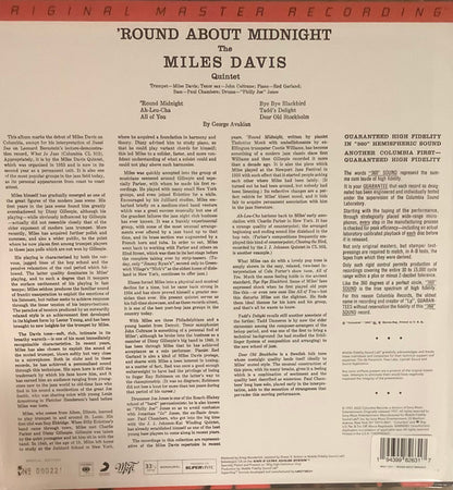 Miles Davis - 'Round About Midnight | Mint (M) Mint (M) - JAZZ *SEALED/MFSL*