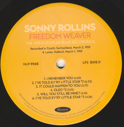 Freedom Weaver (The 1959 European Tour Recordings) | Mint (M) Mint (M)