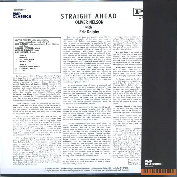 Oliver Nelson - Straight Ahead | Mint (M) Mint (M) - JAZZ *SEALED/VMP*
