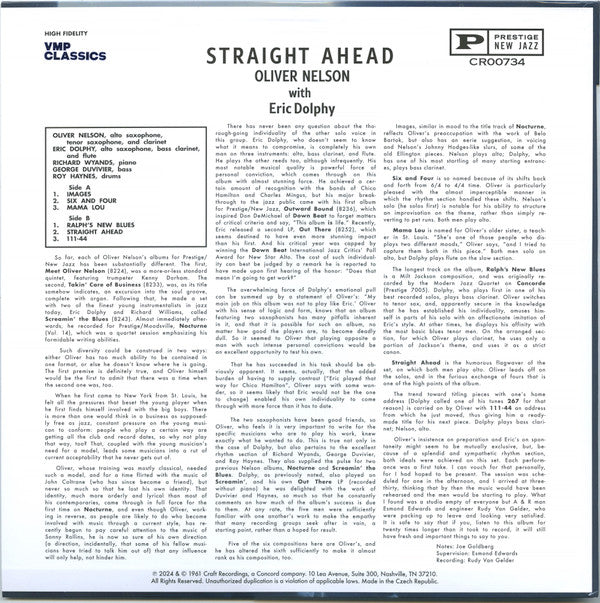 Oliver Nelson - Straight Ahead | Mint (M) Mint (M) - JAZZ *SEALED/VMP*