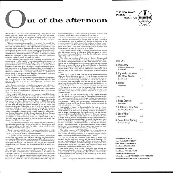 Out Of The Afternoon | Mint (M) Mint (M) - JAZZ *SEALED*