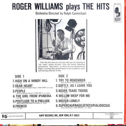 Roger Williams (2) - Roger Williams Plays The Hits *SEALED* | Mint (M) Mint (M) - JAZZ *SEALED*