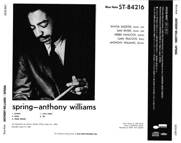 Anthony Williams - Spring | Mint (M) Mint (M) - JAZZ *SEALED*