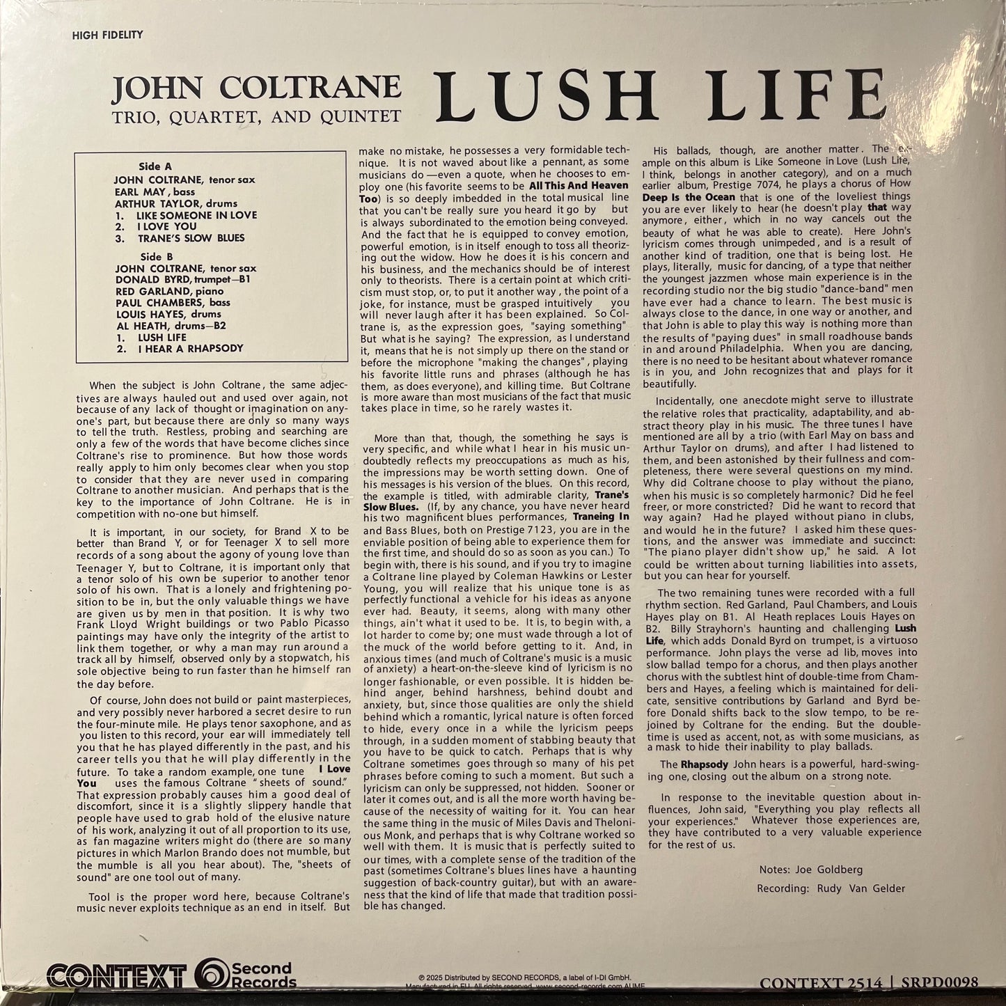 Lush Life (BLACK VINYL LP) | - JAZZ *SEALED*