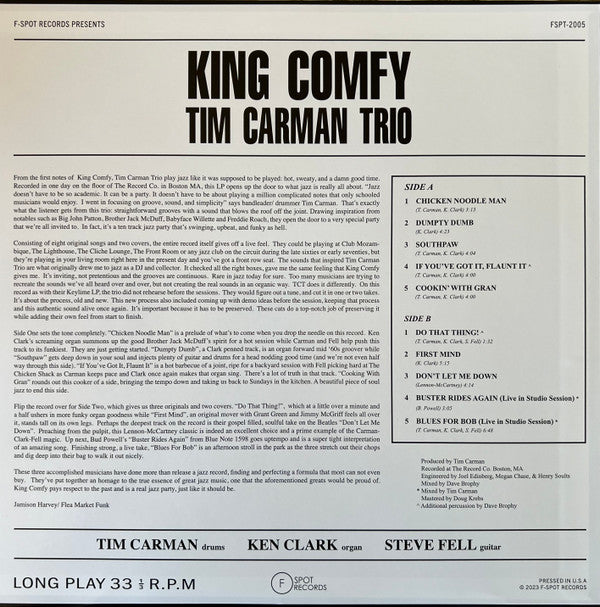Tim Carman Trio - King Comfy | Mint (M) Near Mint (NM) - JAZZ *SEALED*